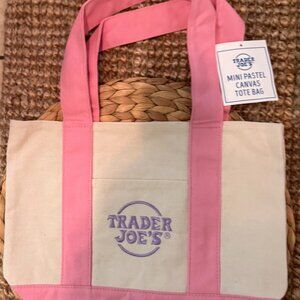 Trader Joe’s Pink Pastel Small Tote – Limited Edition Reusable Bag (New)